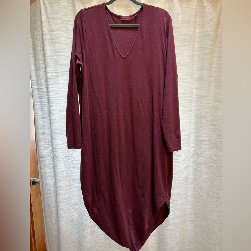 NWOT Universal Standard long sleeve Geneva dress, mauve/berry